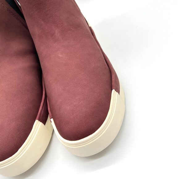 Jslides Womens Size 6 Val Burgundy‎ Red Nubuck Leather Ankle Boots Booties Shoes - Picture 5 of 15